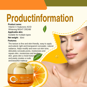 Crema Viso Notte con Vitamina C e Arbutina a Marchio Privato, Acido Ialuronico, Glicerina, Squalano, Illuminante e Idratante per <span class=keywords><strong>Cura</strong></span> Quotidiana - Product Image 4