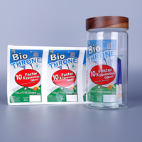 Fabricants d'impression auto-adhésive alimentaire biodégradable personnalisé PLA film transparent impression d'autocollants d'étiquettes en papier dégradable