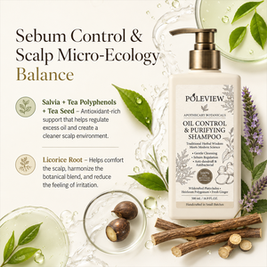 Wholesale Botanical Oil Control Liquid <b>Shampoo</b> with Ginger & Platycladus Polygonum 2-IN-1 Formula for Oily Hair - Product Image 4