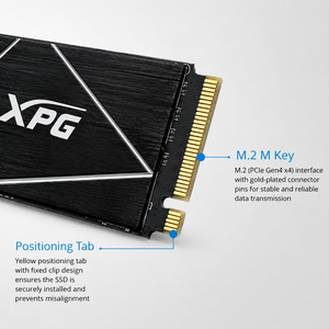 XPG M.2 NVMe SSD PCIe Gen 3.0 4.0 X4 2280 Solid State Drive dengan Heatsink Aluminium untuk Upgrade PC Gaming Laptop Desktop - Product Image 3