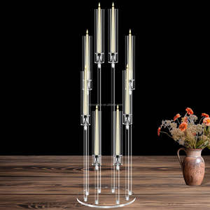 เชิงเทียนอะคริลิค 8 หัว สำหรับงานแต่งงาน ตกแต่งโต๊ะกลาง งานเลี้ยง วางดอกไม้ - Product Image 6