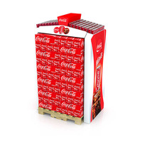 Carton ondulé de supermarché de haute qualité, Snacks aux noix, lait nourriture boisson PDQ présentoir de palette carré