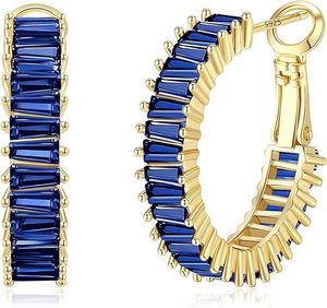 Ensemble de boucles d'oreilles empilables en cristal de cuivre, multi-percings, créoles huggie, clous d'oreilles à trois pierres, bijoux superposés pour femme, cadeau quotidien - Product Image 4