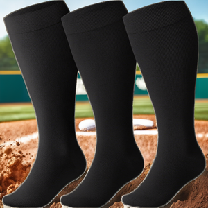 Thickened Polyester Spandex Knitted Breathable Striped Professional Softball Baseball <b>Socks</b> ODM Knee High Non-slip Shock - Product Image 2