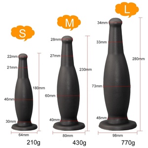 Juguetes Sexuales Anales de Silicona Ultra Suave al por Mayor, Enorme Tapón Anal con Forma de Botella de Cerveza para Estimulación del Punto P - Product Image 5