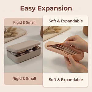 Estuche Expandible de Silicona para Brochas de Maquillaje, Portátil y Multiusos, para Viajes y Oficina - Product Image 2