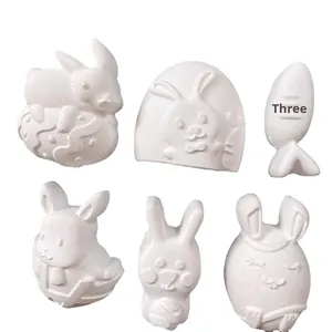 Búp Bê Giấy phục sinh vẽ tay tự làm graffiti Thỏ trứng tùy chỉnh sơn acrylic Bộ Thương mại xuyên biên giới - Product Image 5