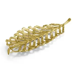 Plato de servicio de diseño de hoja de metal ecológico de calidad superior elegante duradero para uso en fiestas y eventos al mejor precio - Product Image 5