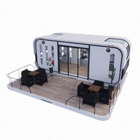 Capsule d'hôtel extérieure mobile en panneaux sandwich d'acier, mini-villa préfabriquée extensible de luxe moderne, type conteneur, pod de couchage Apple