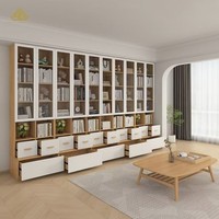 Meuble de bibliothèque moderne en bois pour la maison, bibliothèque murale de luxe, étagère de bureau, fabrication chinoise