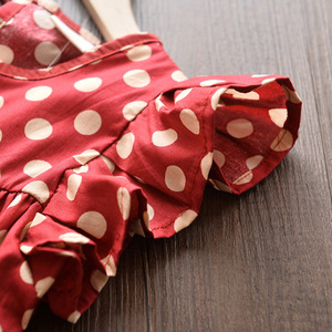 Robe sans manches en coton fantaisie à pois imprimés pour bébés et petites filles, disponible en ligne auprès d'un fournisseur chinois - Product Image 4