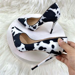 Sandales en cuir de vache 12CM/10CM/8CM, semelle antidérapante, grande taille, talons aiguilles 2024, chaussures de travail, talons hauts pour femmes - Product Image 3