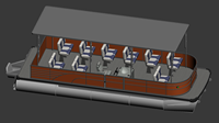 Bateau de transport de passagers et de marchandises en aluminium soudé de 7,5 m (25 pieds) homologué CE, haute vitesse, avec moteur hors-bord pour le transport entre les îles