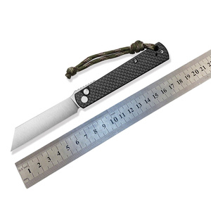 Coltello Pieghevole Higonokami Giapponese con Blocco a Pulsante in Acciaio Industriale 10Cr15CoMoV e Manico in Fibra di Carbonio, per Ordini all'Ingrosso di Piccole Quantità (OEM) - Product Image 5