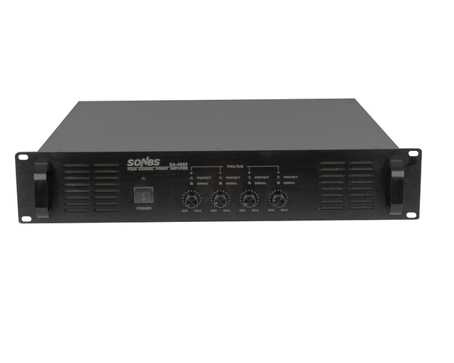 4 Channel Amplifier Four Channel Power Amplifier with Unbalanced RCA Terminal Input