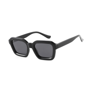 Unisex Rectangle <b>Sunglasses</b> Full Rim Black <b>Frame</b> UV400 Protection Adult Casual Style - Product Image 1