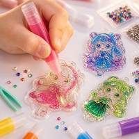 Kit de matériel de peinture à la colle cristalline DIY pour adolescents, pour la création de pendentifs faits main et de tableaux de dessin, ensemble de jouets de dessin
