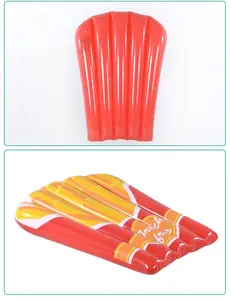 Factory Custom Hot Sell Advertising Inflatables French Fries Pool Float Summer Fun For Kids Swim Or Beach Toys