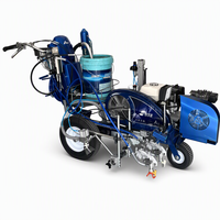 Machine de marquage routier automatique SanWin à pulvérisation à froid haute précision, avec moteur 6,5 CV, largeur de trajectoire de 600 mm et fonction de décapage des pointes