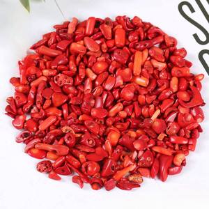 उच्च गुणवत्ता 100g लाल लाल लाल रंग वाली आभूषण सजावट पॉलिश क्राफ्ट फैक्टरी थोक 3-5 मिमी रत्न नक्काशीदार उत्कीर्णन तकनीक - Product Image 6