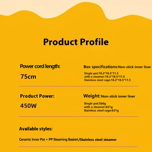 Casserole électrique multifonctionnelle intégrée de 1,8 L pour la maison, le dortoir, la salle à manger, avec fonction vapeur, température réglable, pour la maison, l'hôtel - Product Image 6