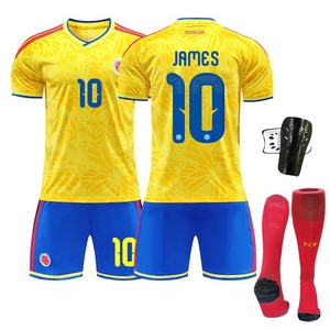 Maillot de <span class=keywords><strong>football</strong></span> domicile Équipe nationale de Colombie 2026 en gros – James 10, Diaz 7 – Adulte unisexe, toutes saisons, polyester, manches courtes - Product Image 1