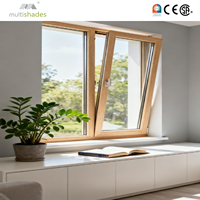Fenêtre oscillo-battante en aluminium noir sur mesure, double vitrage, design anti-impact, fabriquée à Foshan, pour applications extérieures de cuisine et de bâtiment