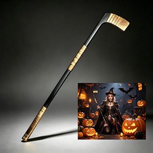 Vente en gros de batte de <span class=keywords><strong>croquet</strong></span> détachable de 95 cm, accessoire en plastique noir et or personnalisé, accessoire de cosplay personnalisé pour Halloween, pour les fêtes sur le thème de l'horreur - Product Image 6