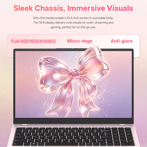 Ordinateur portable professionnel rose ultra-fin 15,6 pouces Intel Core 16 Go 512 Go SSD WiFi 6 Port Type-C pour femmes - Product Image 5