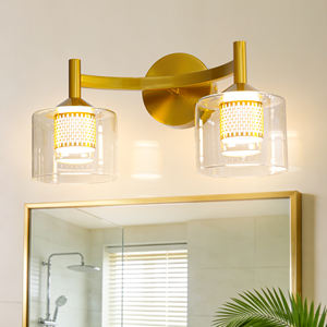 Lampe murale en verre créative américaine, décoration d'intérieur, éclairage pour salon, chambre à coucher, villa, hôtel, couloir, allée, salle de bain, meuble-lavabo - Product Image 1