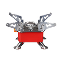 Mini réchaud à gaz butane pliable carré, brûleur portable Lotus pour le camping en plein air