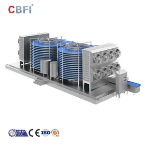 이중 나선형 급속 냉동고 산업용 고속 냉동 기계 급속 냉동고 기계 Iqf 인스턴트 냉동고