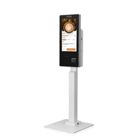 Kios Layar Sentuh Komersial 21.5/27 Inci Sistem POS Terpasang di Lantai/Dinding Dukungan SDK Pembayaran NFC Aluminium