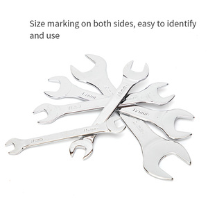 Jeu <span class=keywords><strong>de</strong></span> <span class=keywords><strong>clés</strong></span> à molette métriques CRV <span class=keywords><strong>de</strong></span> haute qualité pour réparation, avec <span class=keywords><strong>clés</strong></span> à <span class=keywords><strong>double</strong></span> embout et <span class=keywords><strong>clés</strong></span> à fourche - Product Image 2