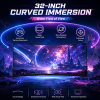 Moniteur incurvé 32 pouces, résolution 1080p, 240 Hz, HDR, haute précision des couleurs, écran IPS, pour photographie, montage vidéo, ordinateur de bureau