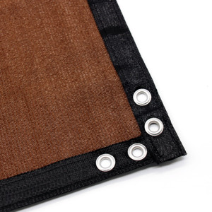 Clôture de jardin marron pour la protection de la vie privée - <span class=keywords><strong>Filet</strong></span> pare-<span class=keywords><strong>vent</strong></span> en HDPE pour jardin et <span class=keywords><strong>terrasse</strong></span>, résistant aux UV, 95 % de blocage - Product Image 3