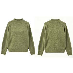 Individuelles Logo Damen Einfarbiger Oversize Pullover Joahs Ähnlicher Stil Langarm Rundhals Sweatshirt Top De Mujer - Product Image 2