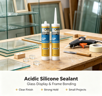 Scellant silicone acétique multi-usages transparent pour collage de cadres photo, vitrines et étanchéité des joints