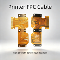 Imprimante de circuits imprimés flexibles QYX personnalisée, pas de 0,5 mm, base en cuivre PI de 35 µm, épaisseur de 0,18 mm, tête d'impression à jet d'encre, fil plat OSP