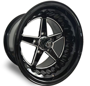 Rueda de Arrastre 15X7.0 5X114.3 ET0 Espacio Trasero 4.0 Pulgadas Ruedas de Aleación Autodrag <span class=keywords><strong>Convo</strong></span> Pro Negro CNC Race Master - Product Image 1