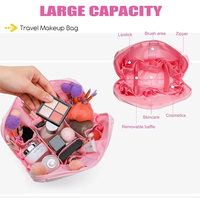 Trousse de Maquillage Pliable en PVC Style Européen avec Fermeture Éclair, Grande Capacité, Multifonction, Portable, Sac de Rangement Géométrique à Compartiments