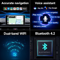 Adaptador Multimedia Inteligente con CarPlay y Android Auto, Compatible con Tarjeta TF, Navegación y Bluetooth para Autos Originales