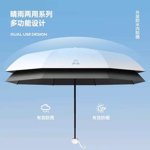 Paraguas plegable de cinco pliegues, 8 varillas, resistente a los rayos UV, de nailon, mini, portátil, para sol y lluvia, diseño minimalista de viaje - Product Image 3