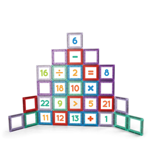 Bloques de Construcción Magnéticos de Plástico Estilo Matemático, Juego de Construcción de Azulejos Magnéticos para Niños, Desarrollo de la <span class=keywords><strong>Inteligencia</strong></span> - Product Image 1