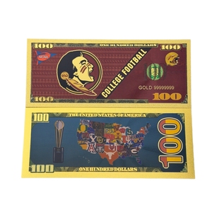 Billet de banque de football universitaire américain 2026, 20 modèles, plaqué or 24 carats, pour cadeau d'affaires - Product Image 3