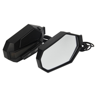 Harajuv — feux de miroir avec lumière LED, eclairage vert, conduite, clignotant jaune, feu arrière de vue arrière