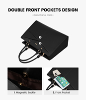 LOVEVOOK 2025 Sac fourre-tout de luxe 2 pièces pour ordinateur portable 15,6-17 pouces en cuir PU, sac à main et sac à bandoulière pour femmes, idéal pour le bureau et les voyages