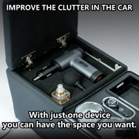 Boîte de rangement universelle pour accoudoir de siège arrière de voiture, console arrière, avec charge sans fil et port USB