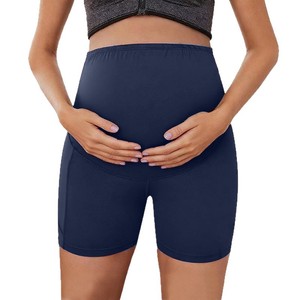Shorts de maternité pour femmes, leggings de course à pied pour la <span class=keywords><strong>grossesse</strong></span>, shorts de yoga actifs pour l'été, leggings de sport pour femmes enceintes, 5 pouces - Product Image 2