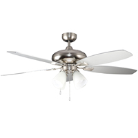 Ventilateur de plafond avec lustre et ampoule LED